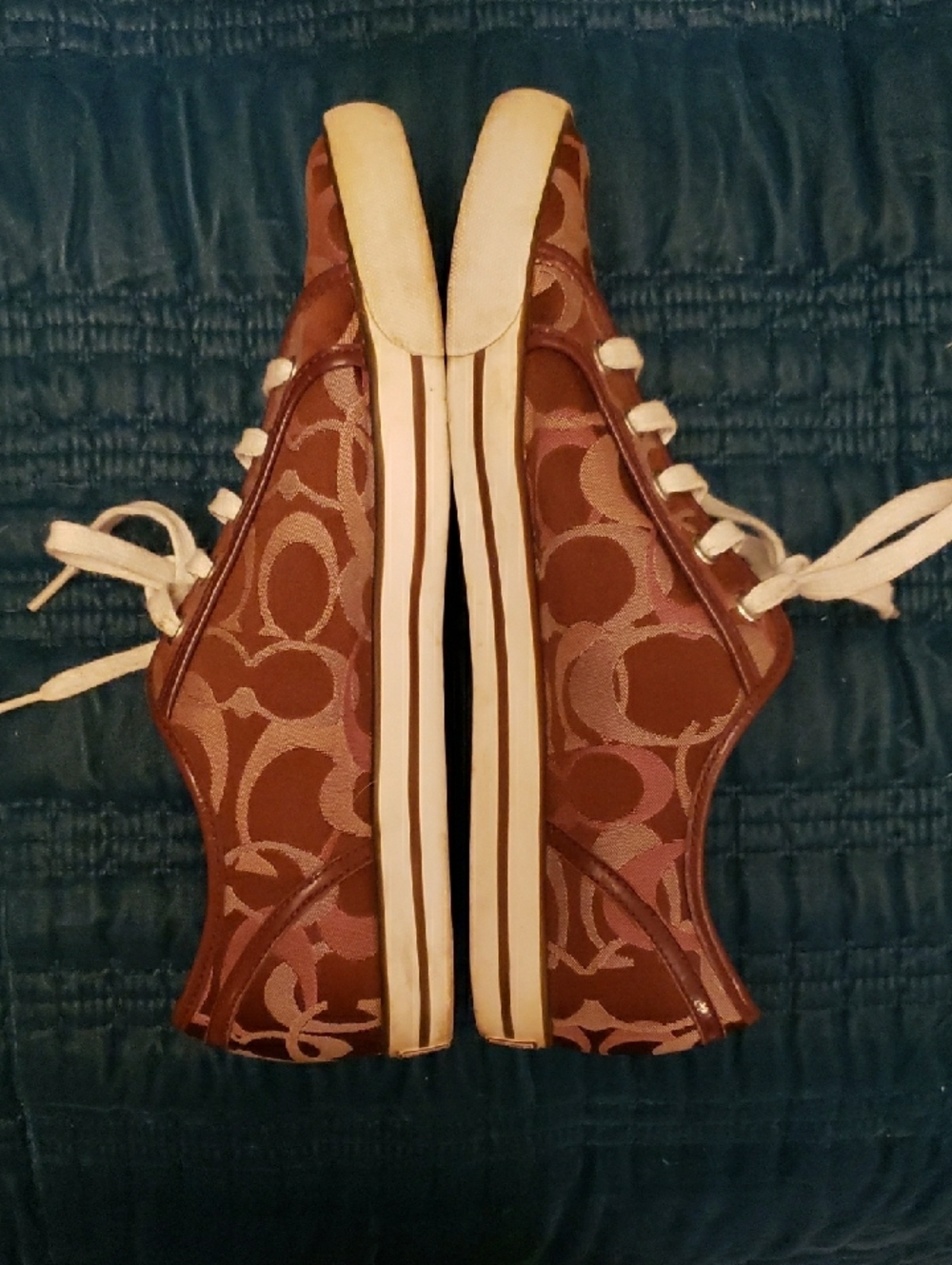 Coach DEE Signature Canvas Sneakers with Cream Laces 11